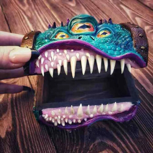 Mimic Chest DND Dice Box Fit Polyhedral Dice 2