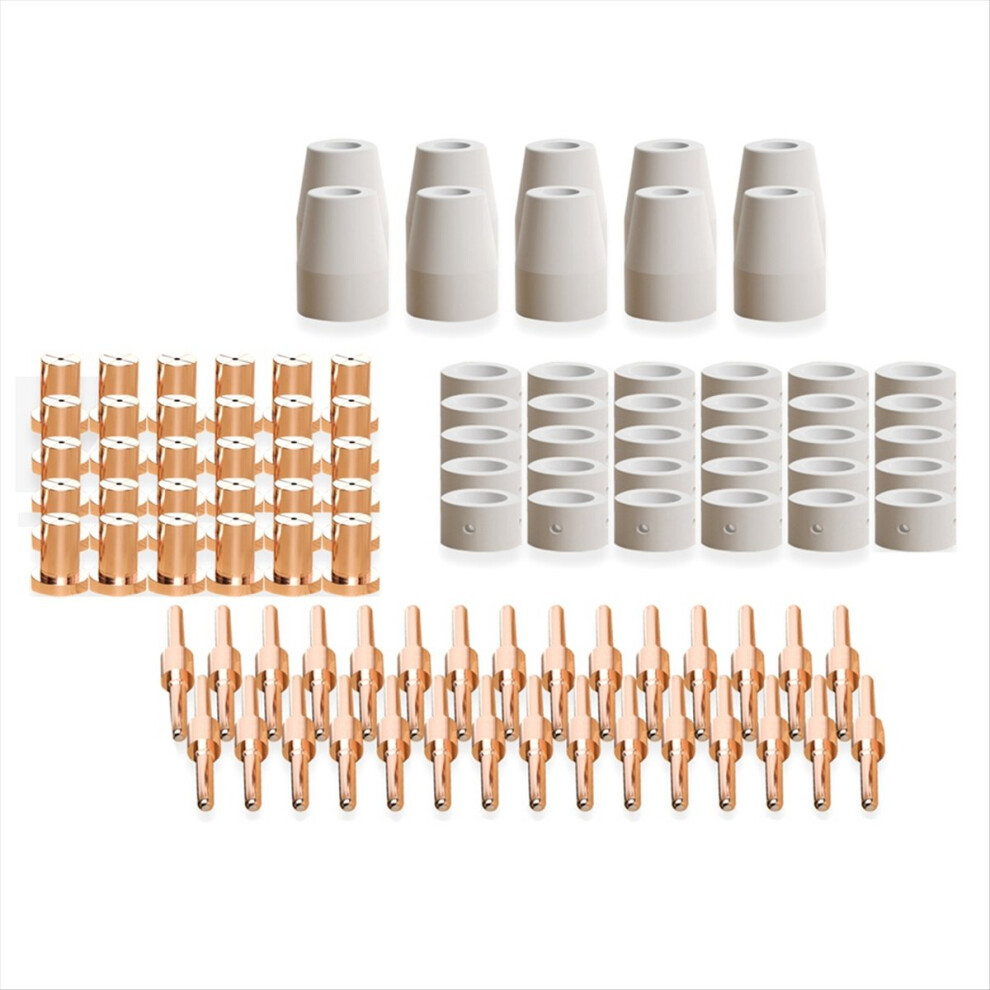 100Pcs Plasma Cutting Tip Electrode & Nozzle Kit For Pt31 Cut40 50 55 4713192263004
