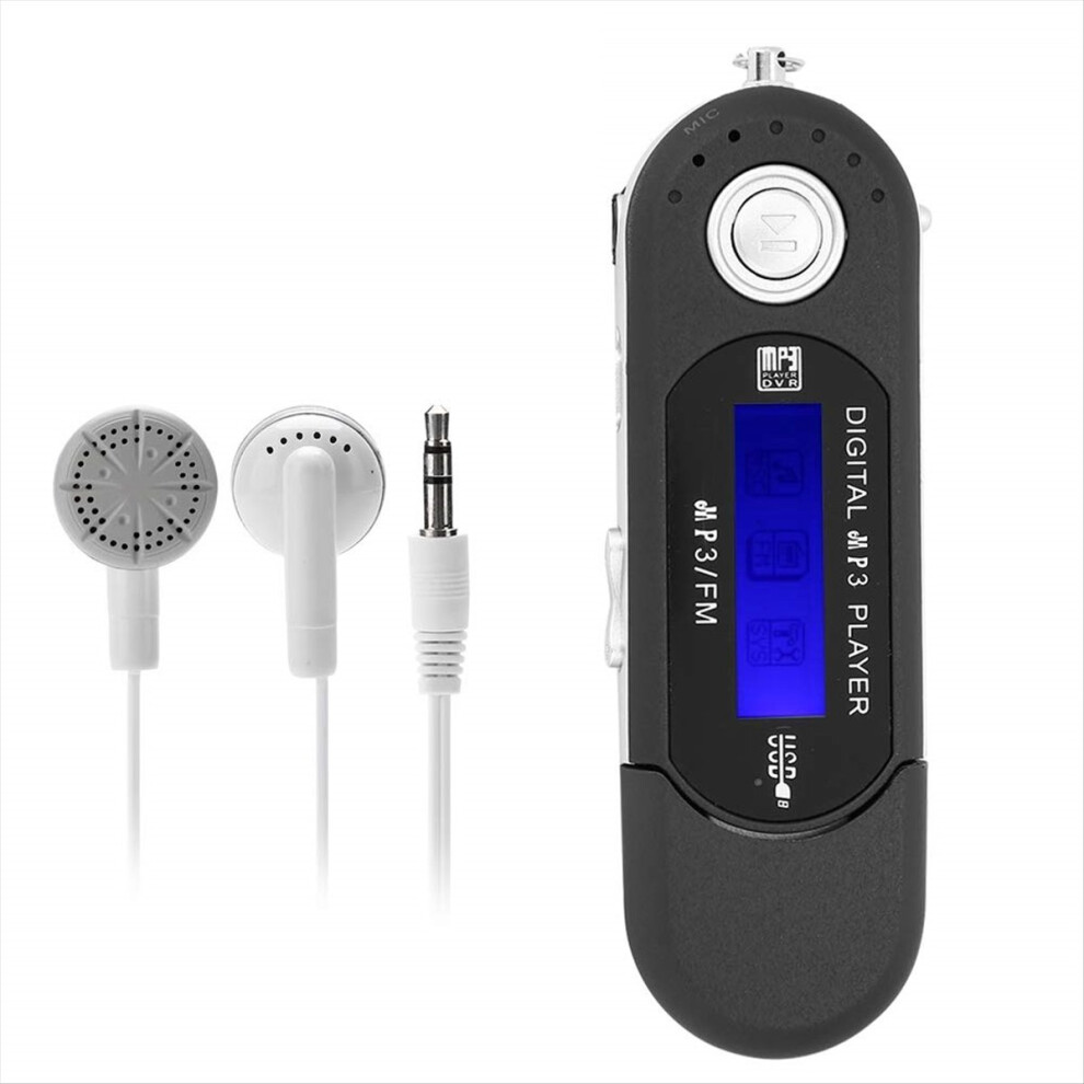 Mp3 Player With Earphone 8Gb, With Lcd Screen For Walking (Black) Black 4713192274680