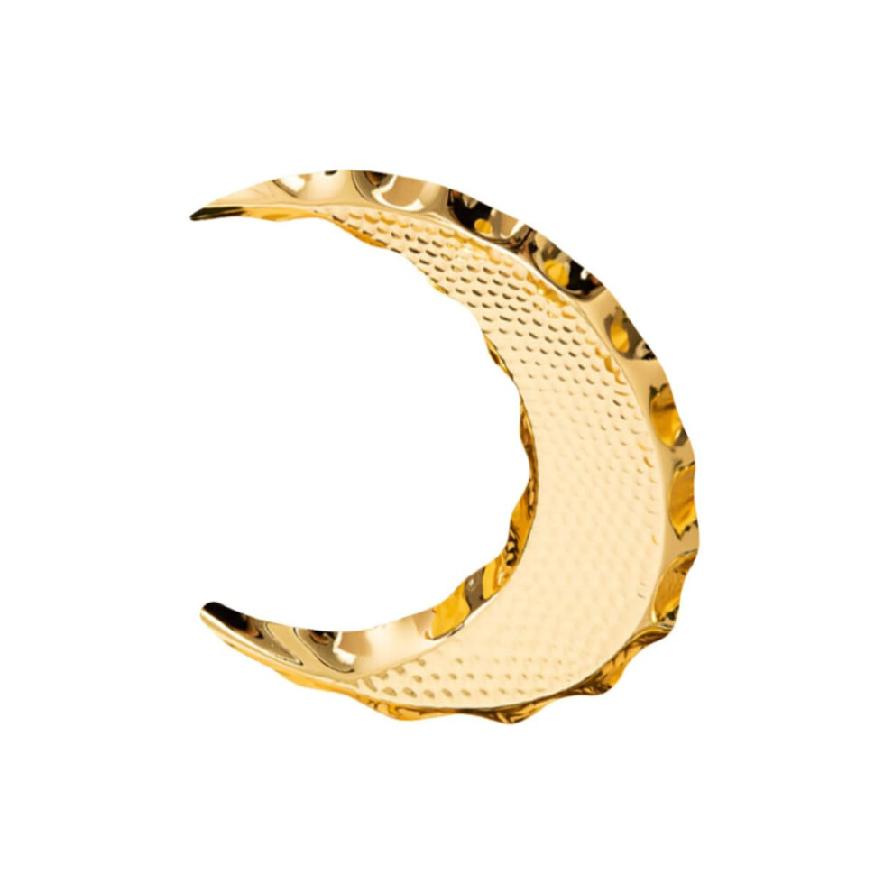 Moon Shaped Alloy Serving Tray Reusable Fruit And Dessert Plate For Parties Home Hotels Elegant Design Snack Platter-image-OPC-PMD7NTK-NEW