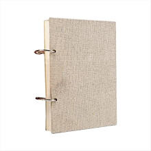 Retro spiraal schetsboek linnen hardcover 120 pagina's 160gsm (32K)
