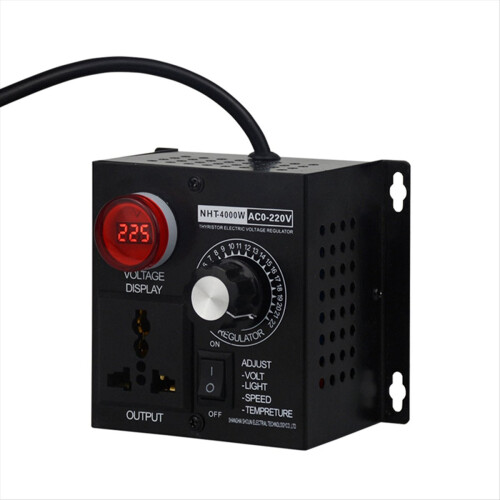 4000W spændingsregulator hastighedsjusterbar spændingsregulator EU-stik