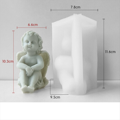 3D Καλούπι Αρωματικού Κεριού με Υπέροχα Φτερωτά Αγόρια, Αφηρημένη Χειροτεχνία, B 1