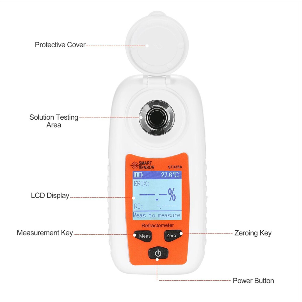 St335a Digital Refractometer Atc Sugar Percent Tester 4713192298549