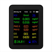 Monitor de calitate a aerului 12 în 1, monitor CO2, negru