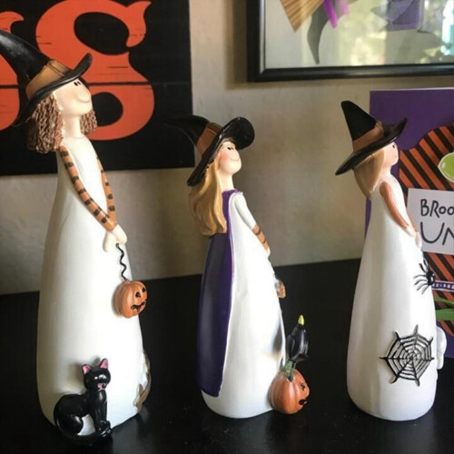 Φιγούρες και αγάλματα μαγισσών για το Halloween - Διακόσμηση σπιτιού C 1