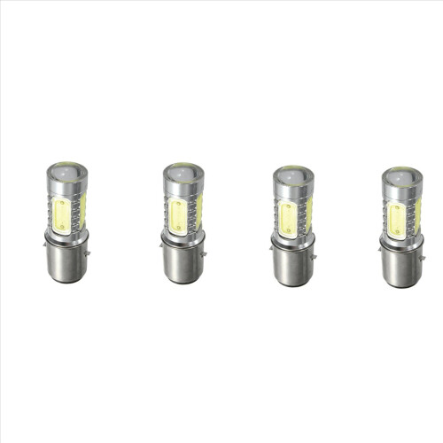 12V BA20D H6 4 COB LED White Bulb Light For Moped ATV Headlight