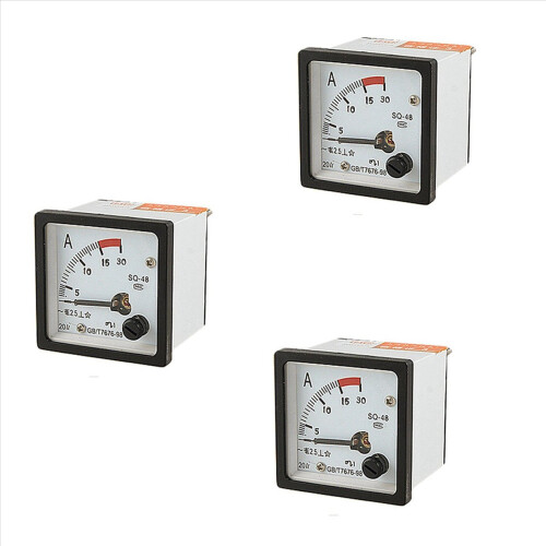 SQ48 AC strømmåler amperemeter 0-15A måler + sort