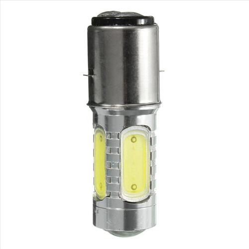 12V BA20D H6 4 COB LED White Bulb Light For Moped ATV Headlight 2