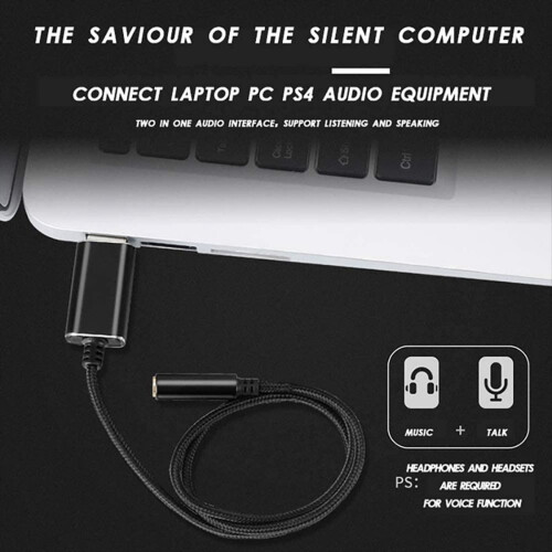 Adattatore audio da USB a jack da 3,5 mm e jack per microfono per , , PC 2