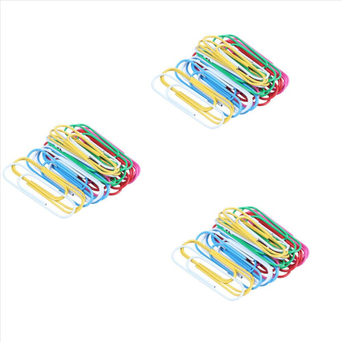 Porta-clipes de papel com revestimento vinílico, pacote com 30 unidades, 4 polegadas, cores sortidas (10 cm)