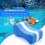 Foam Pull Buoy Eva Kick Legs Board Kids Adults Pool-Blue+White 4