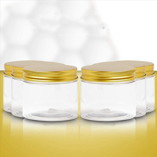 6 bucăți borcan de plastic cu capac, borcan transparent cu capac, borcan de plastic 1
