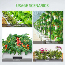 Pacote com 15 baldes de rede de 4 polegadas com fendas para vasos de plantas