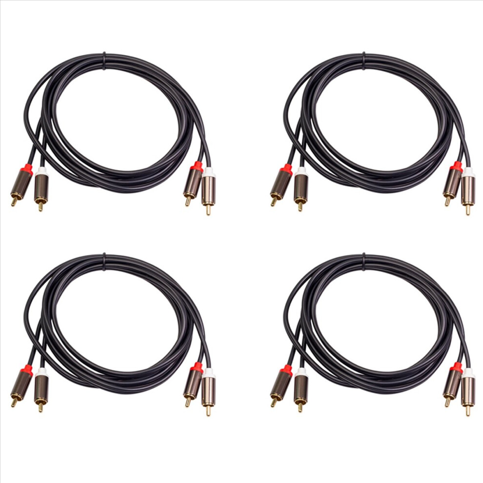 To 2 Coaxial Audio Cable 3.5 Jack Stereo Audio Cord 1M Gold 4713192205196