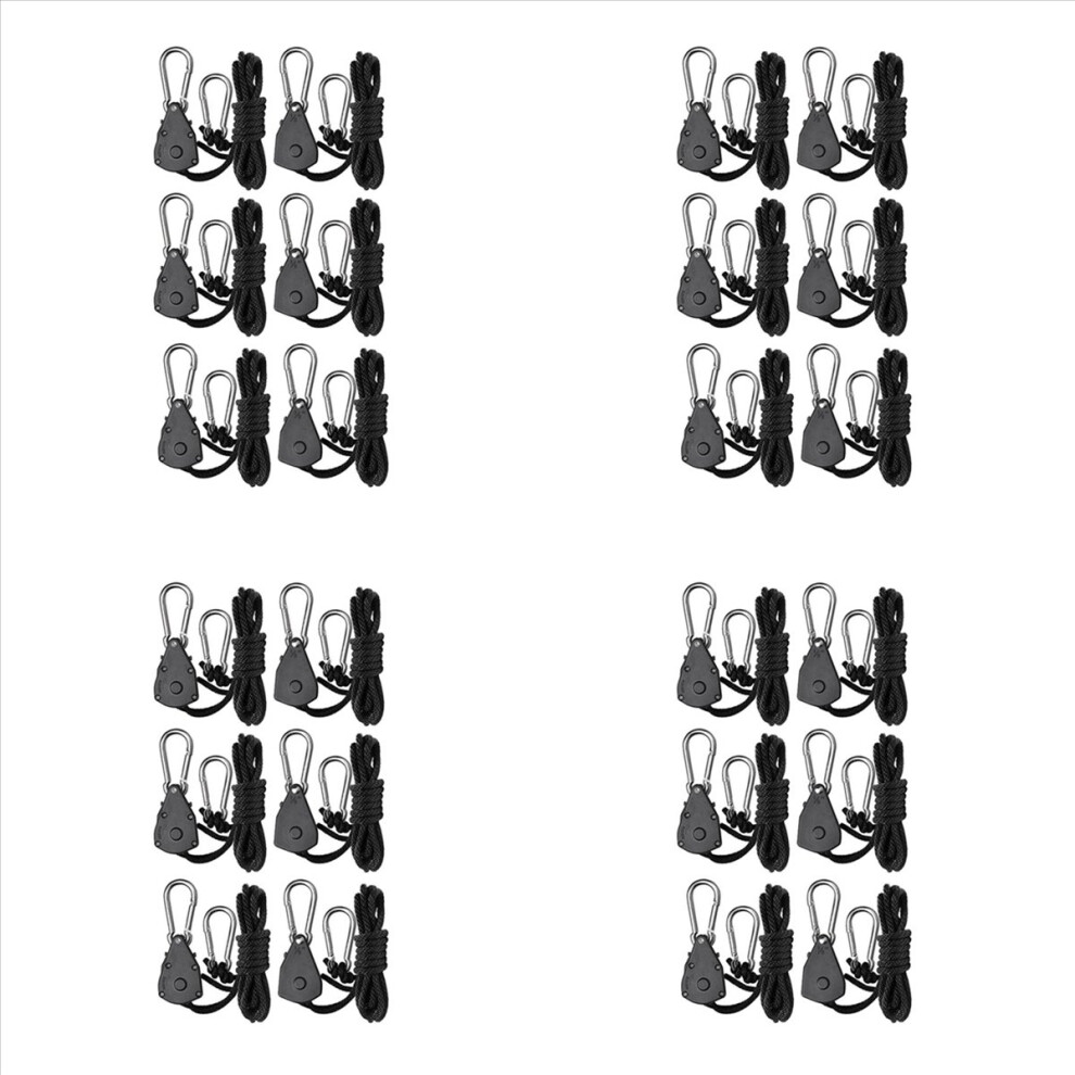 6Pcs 1/8 Inch Heavy-Duty Adjustable Growth Light Ratchet Rope Hanger 4713192288328
