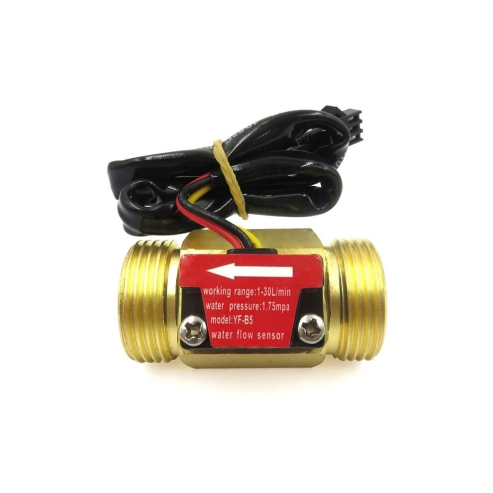 Hall Effect Water Flow Sensor Brass Body G3/4 Dn20 Male Thread 50Mm Long 1-30 L/Min Flow Range Counter Flowmeter 9016109581754