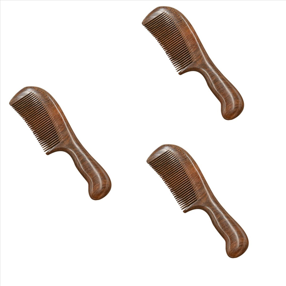 Portable Wide/Dense Coarse Tooth Wooden Comb Hair Massage Tool Fine
