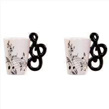 cană ceramică cu mâner de notă, cană cu spectru liber, instrument muzical, cană cadou