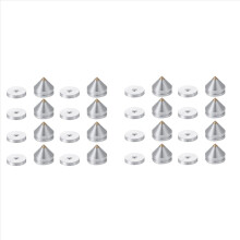 8 Set picioare suport difuzor, țepi, con, podea, cui, argintiu