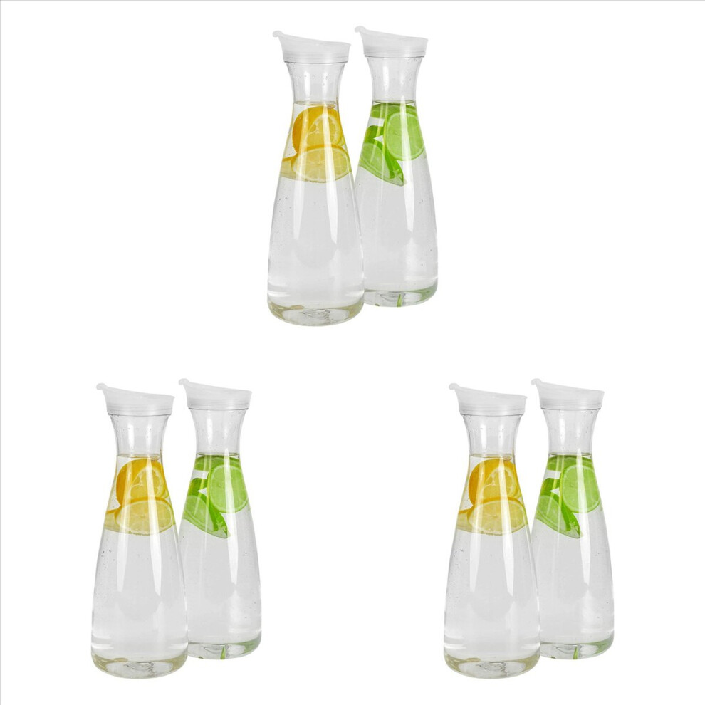2Pcs 1.6L Plastic Water Carafes with White Flip Tab Lids- Food Grade-image-OPC-PMD7XNX-NEW