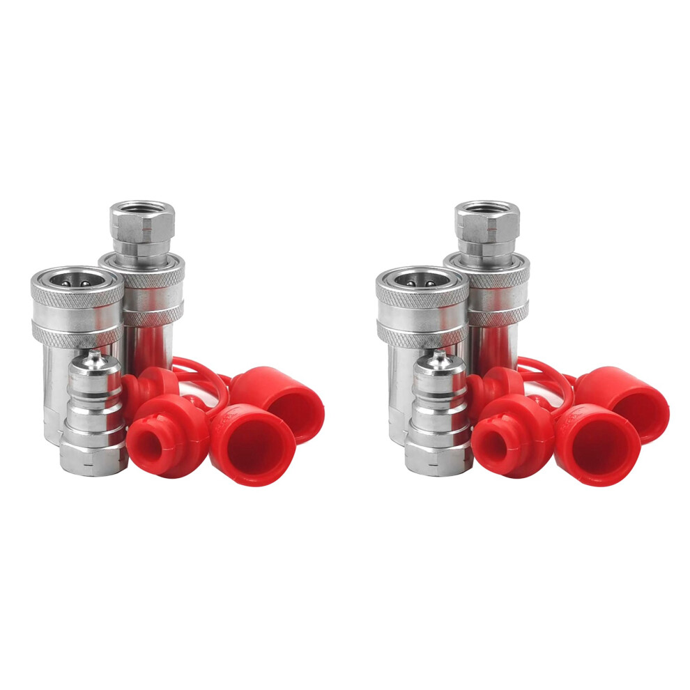 3/8Inch Npt Thread Iso7241-1A Hydraulic Quick Disconnect Coupler Set 4713192216406