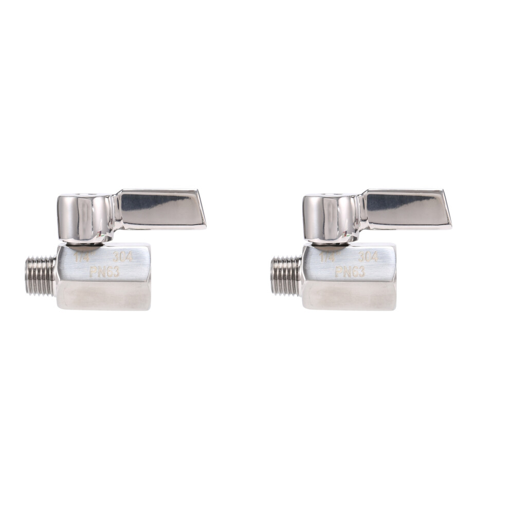 1/4Inch Mini Ball Valve,Female Npt X Male Npt Thread, Shut-Off Valve 4713192216604