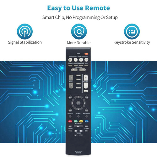 RAV533 Replace Remote Control for AV Receiver Theater System 2