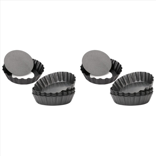 6 formas para tortas de ovo, mini formas para tortas de 3 polegadas com fundo removível