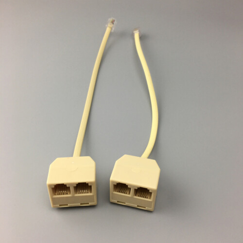 5 Pezzi Splitter RJ11 Maschio A Per Telefono 1
