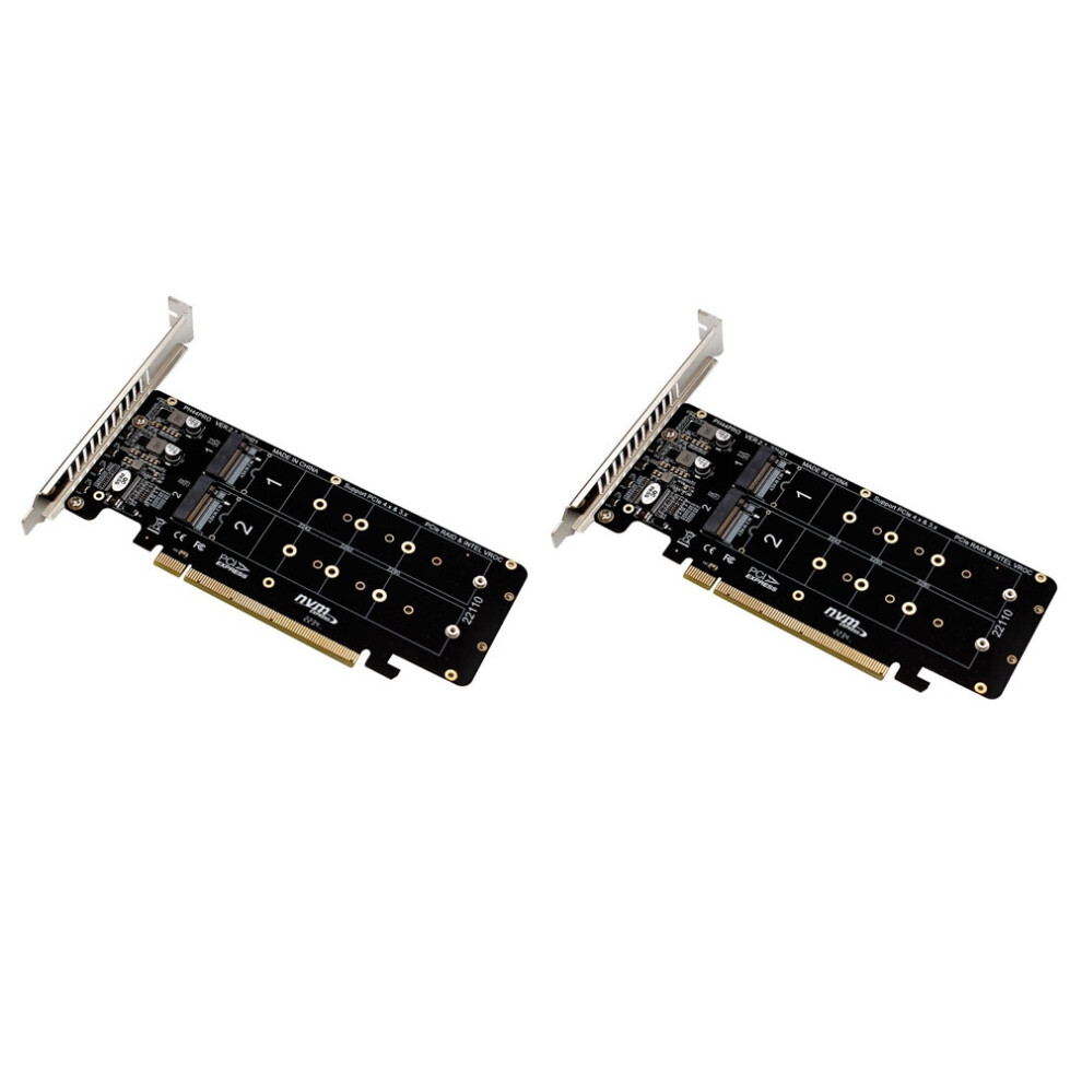 Pcie 4.0 Dual-Disk Pciex16 To M.2 M-Key Nvme Ssd Expansion Card 4713192292950