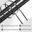 Abraçadeiras de metal pretas, 100 peças, 11,8 polegadas, braçadeira de cabo de aço inoxidável 304 4