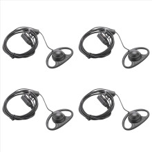 2 Pin Advanced D Shape Clip-Ear Ptt Headset Earpiece Mic For
