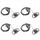 2 Pin Advanced D Shape Clip-Ear Ptt Headset Earpiece Mic For 1