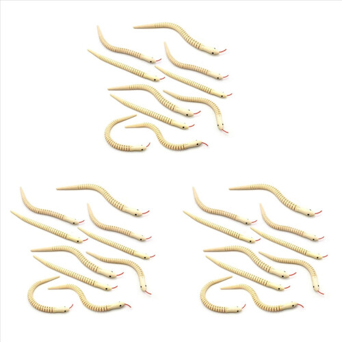 10 peças de cobras onduladas de madeira inacabadas de 12 polegadas, cobra flexível articulada 1