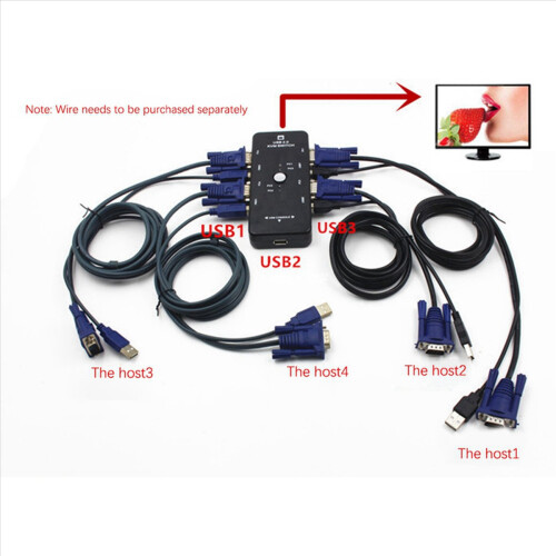 USB 2.0 KVM-switchboks med tastatur og skærm 1