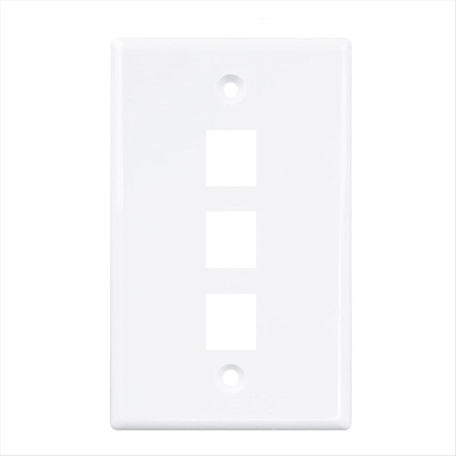 1 θήκη επιτοίχιας πλάκας Ethernet 3 θυρών, πλάκα επιτοίχιας θύρας RJ45 με RJ45 1