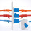 1 θήκη επιτοίχιας πλάκας Ethernet 3 θυρών, πλάκα επιτοίχιας θύρας RJ45 με RJ45 5