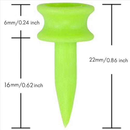 Golftees 0,86 tommer 100 stk. plastgolftees (grønn) 1
