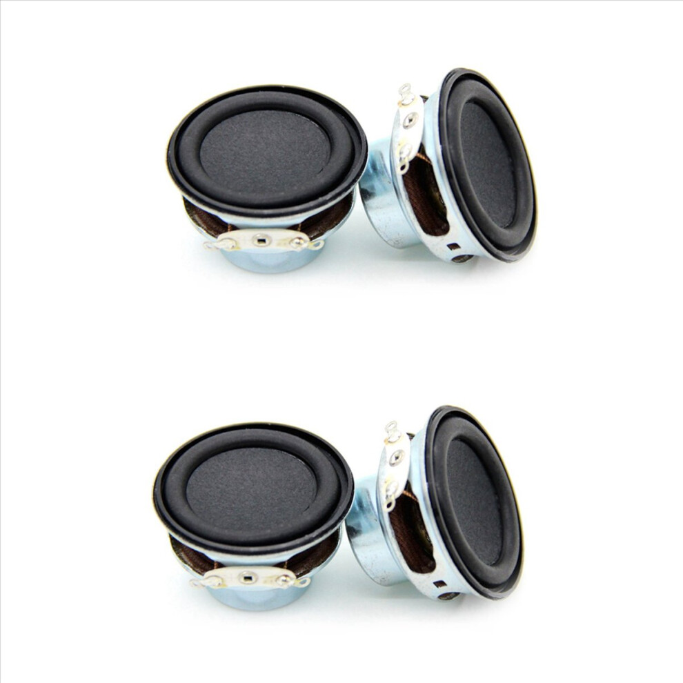 2Pcs Audio Speaker 4Ω 6W 40Mm 1.5 Inch Bass Multimedia Speaker Black 4714273558248