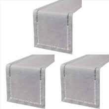 Table Runner Dresser Scarves (Light Gray, 12 x 72 Table Runners)