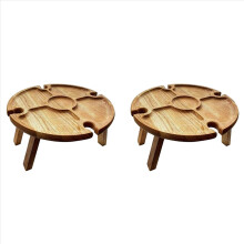 Masă de picnic pliabilă și portabilă, masă de picnic pentru exterior, din lemn, mică