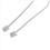 9M 30ft RJ11 6P2C modulaire telefoonkabels, wit 2