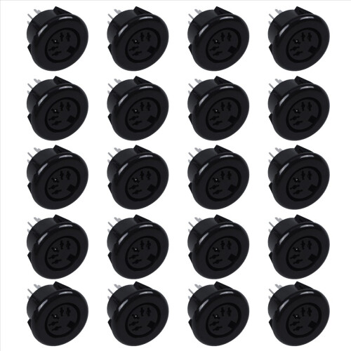 Female 5 Pin DIN Plug Panel Mounted Keyboard Cable Connector Adapter