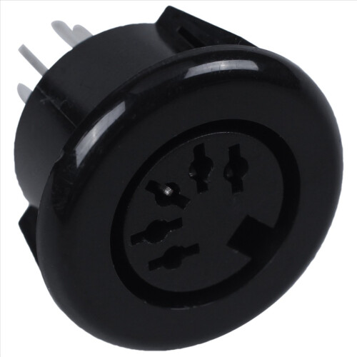 Female 5 Pin DIN Plug Panel Mounted Keyboard Cable Connector Adapter 1