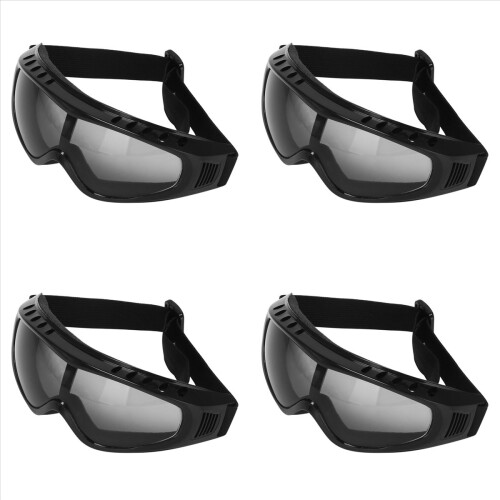 Goggles Clear Glasses Wind Dust, Black