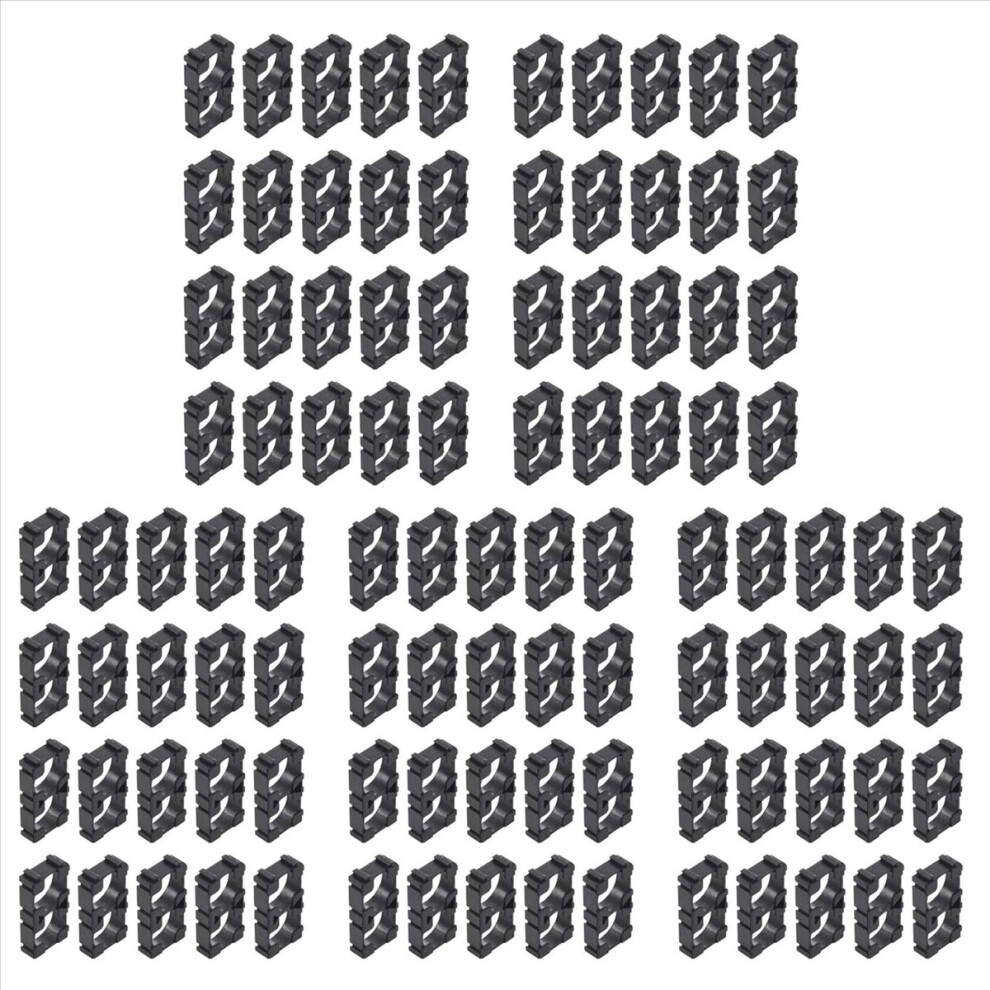 20X 18650 Lithium Battery Double Holder Bracket For Cell Pack Black 4714273596233