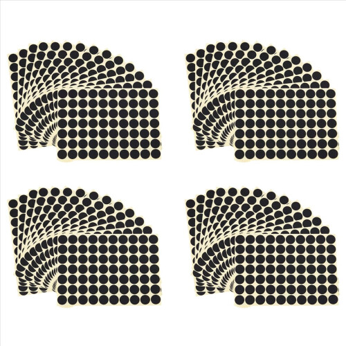 19mm Circles Round Code Stickers Self Adhesive Sticky Labels Black