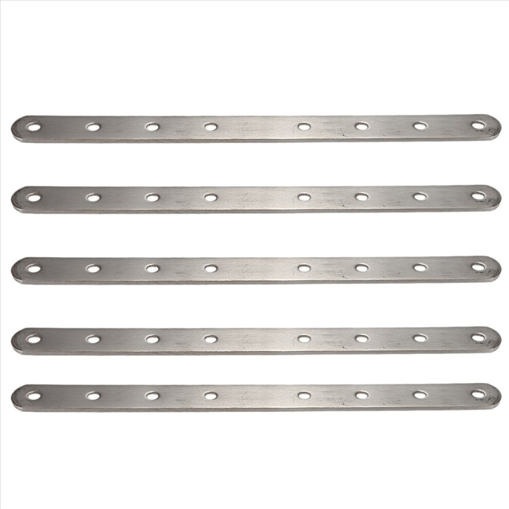 Metal 8 Holes Flat Straight Design Corner Brace Angle Bracket 250Mm 4714273571629