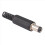 10 stk. 5,5 x 2,1 mm han-loddestik, lige stik, sort 4